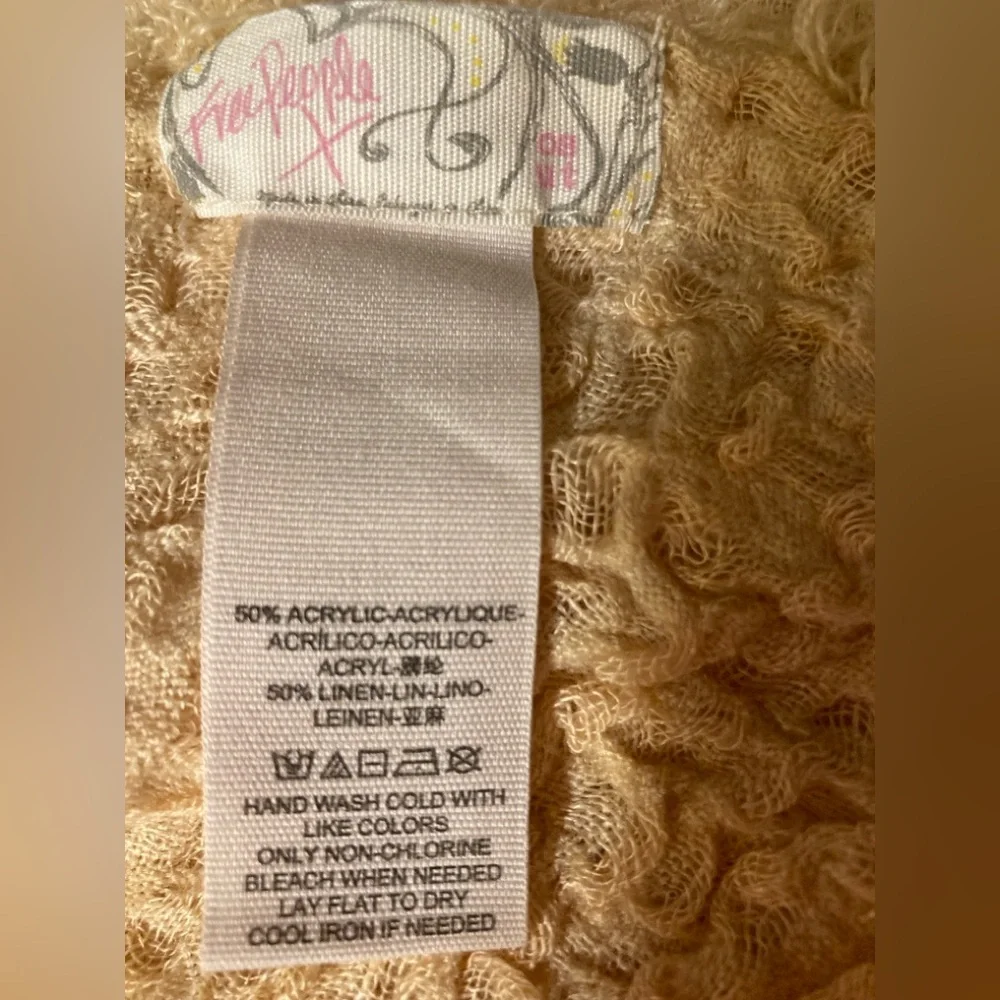 Free People Textured Blanket Peach Scarf